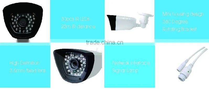 IP66 1.0MP HD 720P IP CMOS sensor IR 35M smart fixed lens dome camera cctv surveillance camera in Shenzhen