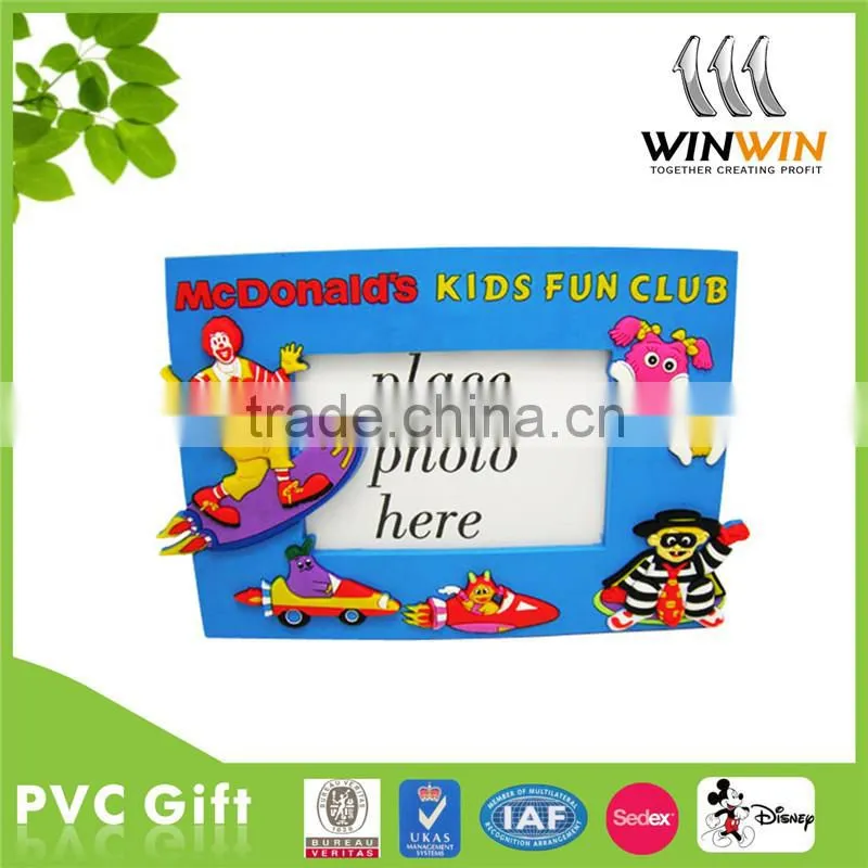 Personalized high quality 3D Cute Bear PVC Photo Frame/Picture Frame