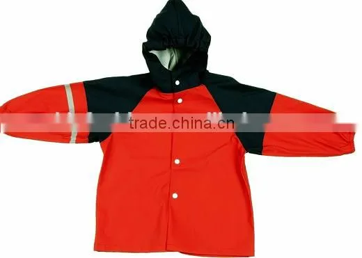 PU Long Rain coat For Girls Plastic Raincoat With Printing