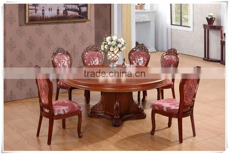 Round dining table set with lazy susan