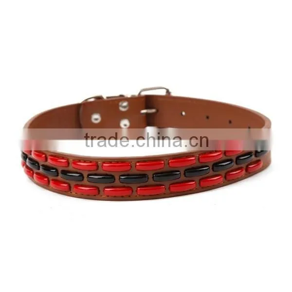 Factory Wholesale red black 30 Pearl pet collar dog pet products