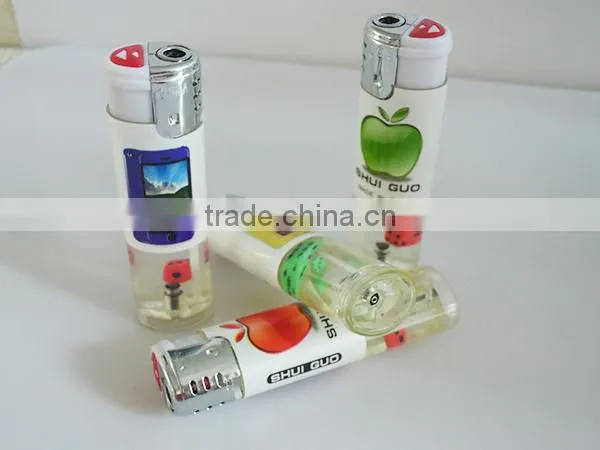 New design windproof gas torch cigarette lighter wholesale cheap refill lighter with dice inside