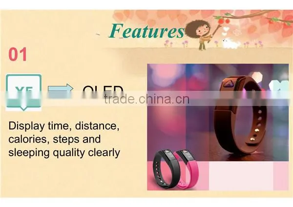 Vidonn Bluetooth Bracelet Sports Tracker + Silent Alarm Clock + Sleep Monitor