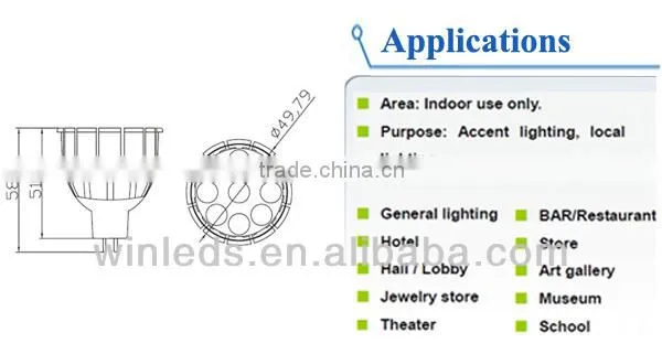 French China led led light led lamp 8W GU5.3 MR16