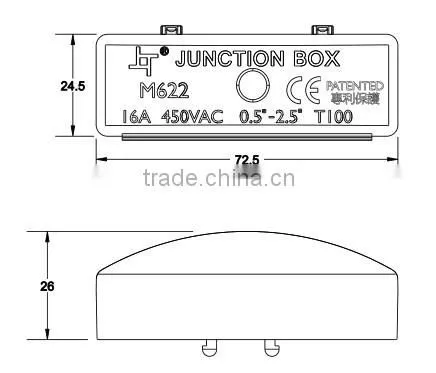 M622 16A 450VAC outdoor cable junction box include quick connect