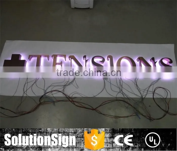 Waterproof outdoor advertising RGB led lighting backlit metal letter signs