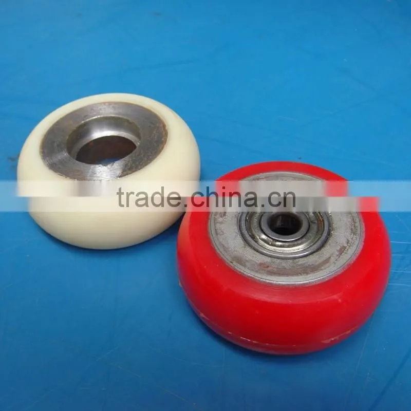 Factory wholesale machined Polyurethane 80-85A PU machined coat rubber plastic teflon coated conveyor rollers