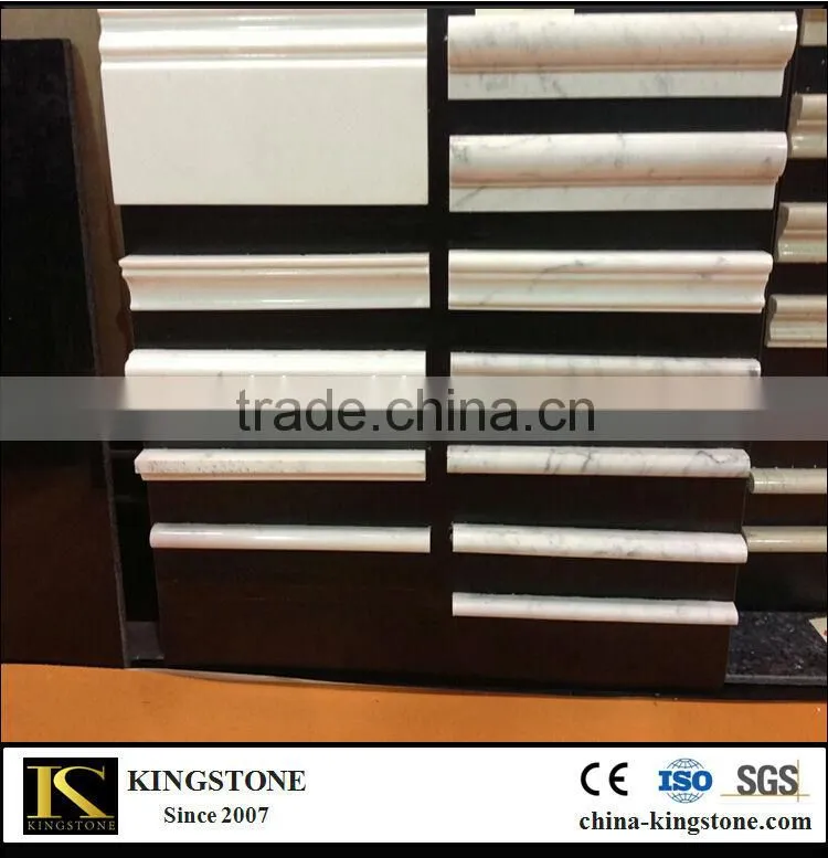 Polished White Marble Straight Line Moulding Price