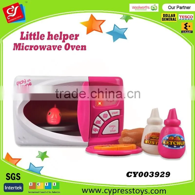 Mini kitchen appliance cooking toy play set Microwave oven toy with food