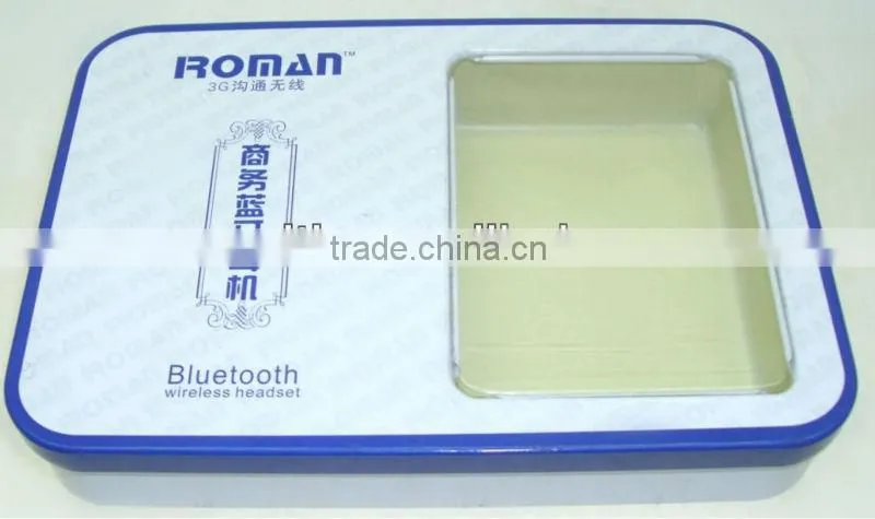 Gift Tin Box with clear PVC window, Tinplate with CMYK Printing