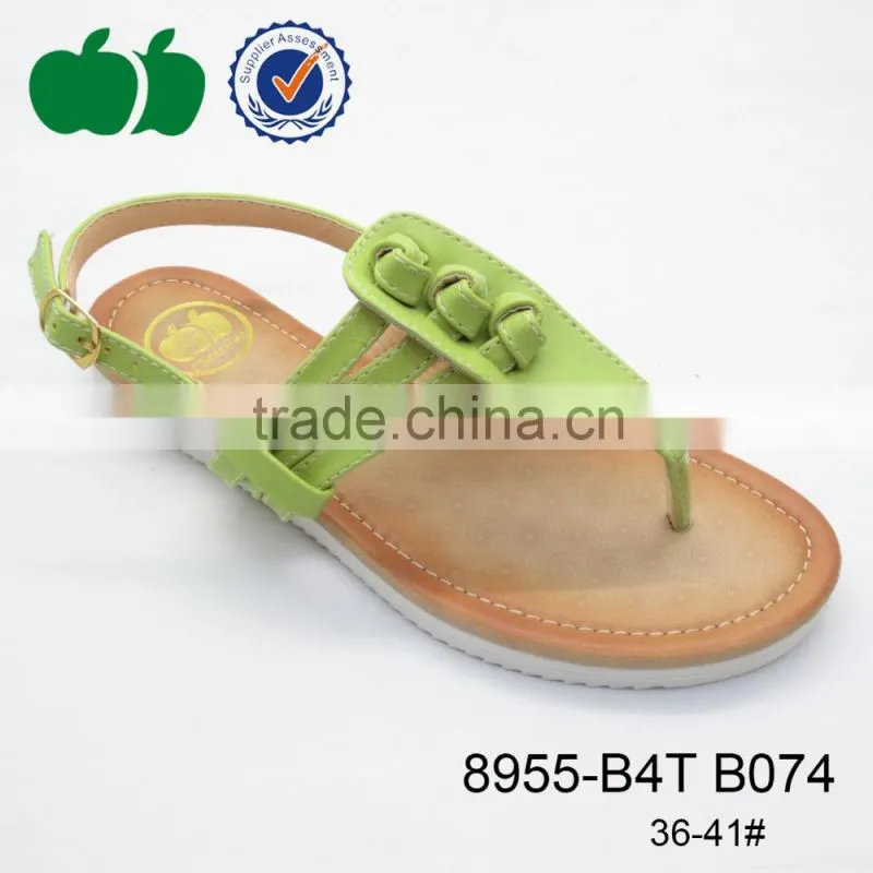 Elegant top quality 2015 fashion flat latest ladies sandals