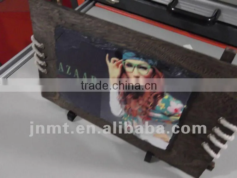 SH40 folk art sublimation slate as souvenior/ Wooden-frame stone painting large size