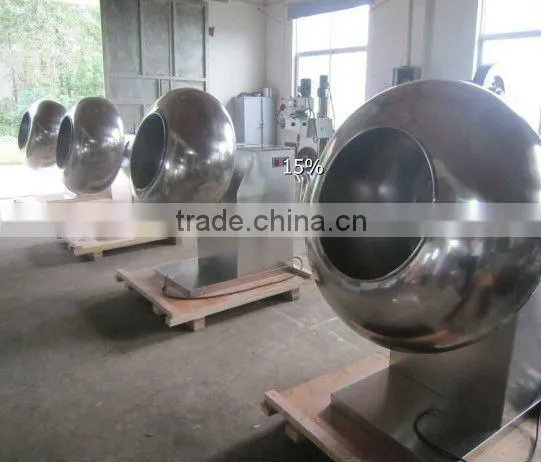 Fully stainless steel wide output range candy sugar coating machine