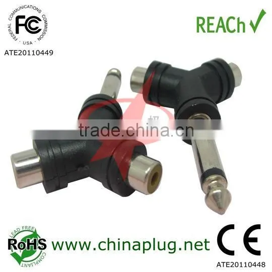 6.35 to rca dc power jack plug adapter 19v