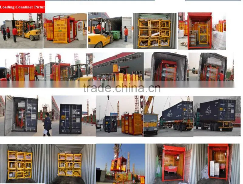 SS100/100 building lift elevators material hoist
