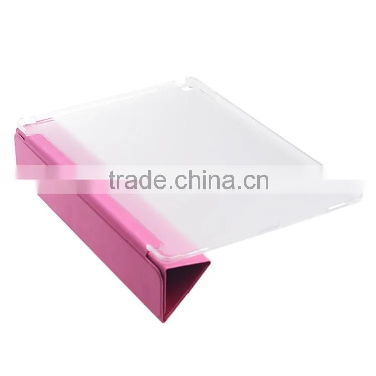 4 folding Pink tablet cover for ipad pro 12.9 inch
