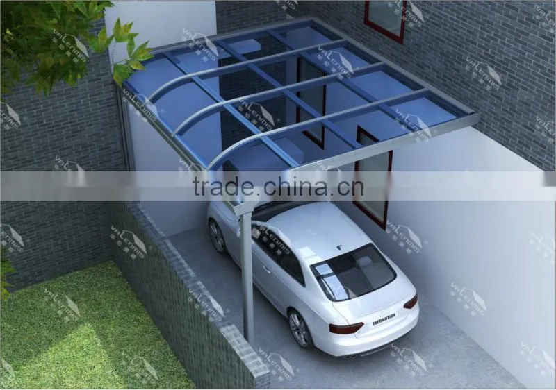 Garden of villa Alumium arch rain canopy for sale
