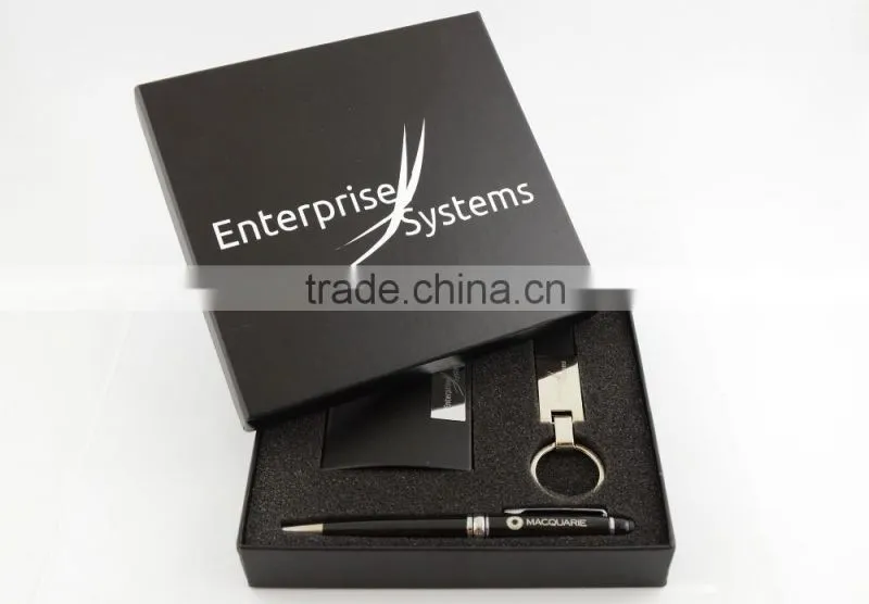 High-end Company Gifts Business Travel Portable Tool Kits including Name Card Holder, Key Chain and Ballpoint Pen
