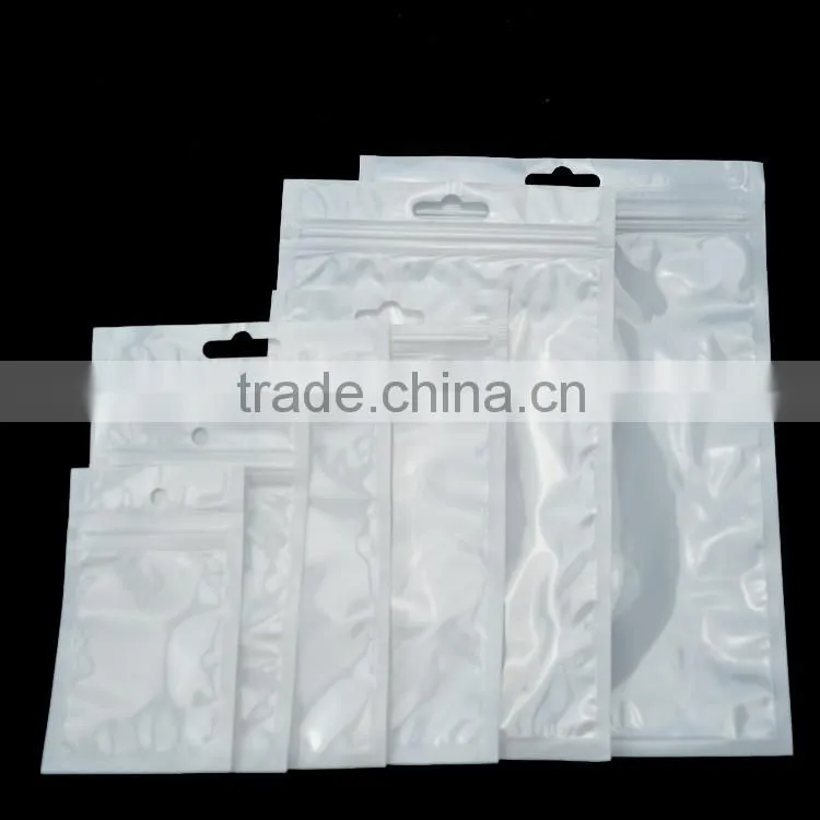 various size accept custom printing lamination header bag with zipper top wholesale