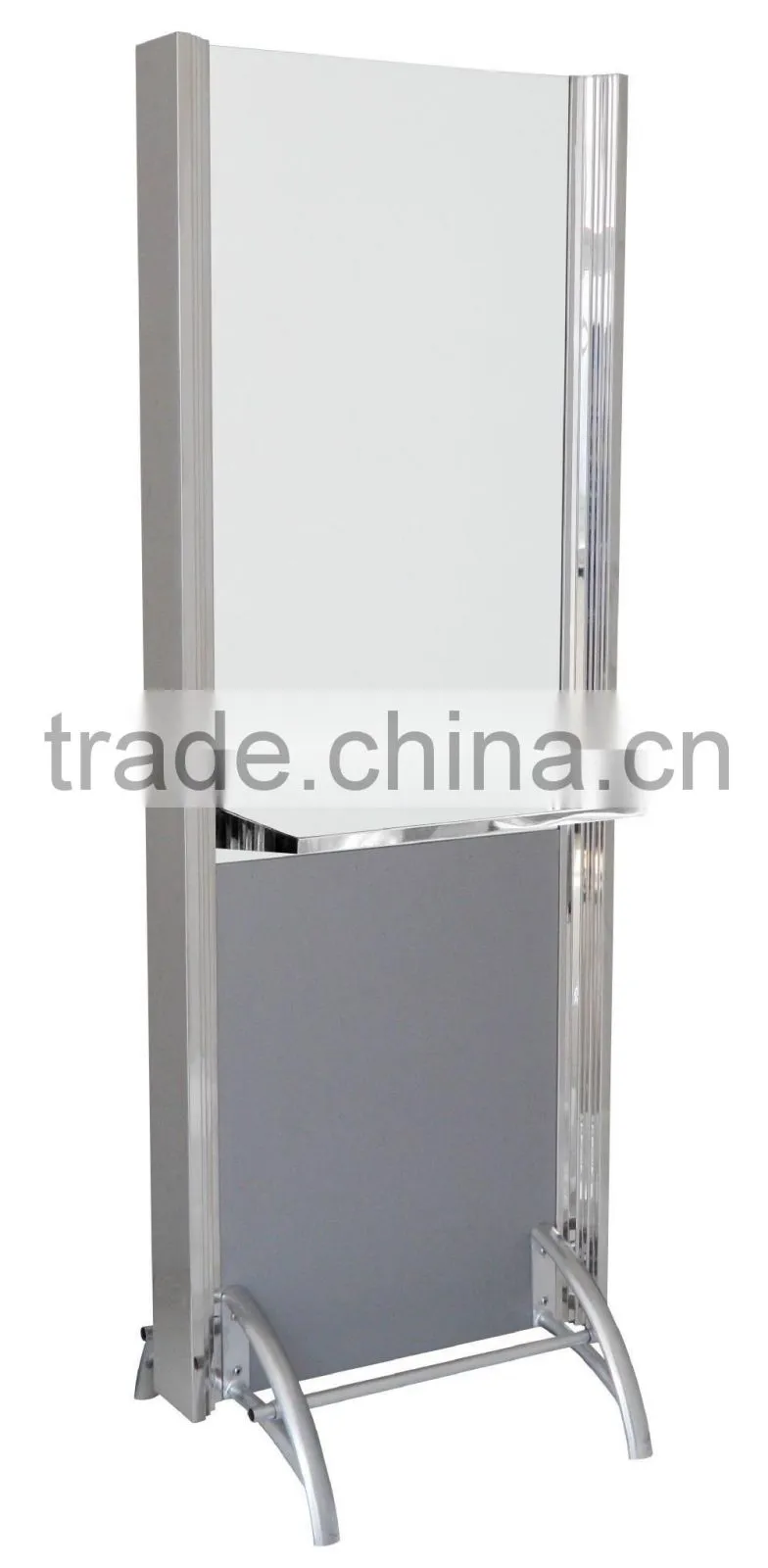 2015 Professional salon hair dressing make up stainless steel styling mirror salon hairdressing mirror station