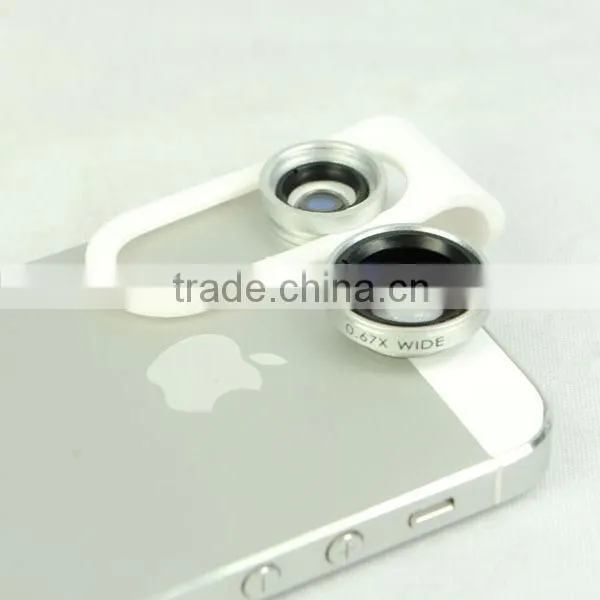 0.67 Wide + Macro Lens With Clip Clamp For iPhone Samsung Cell Phone Camera Lens
