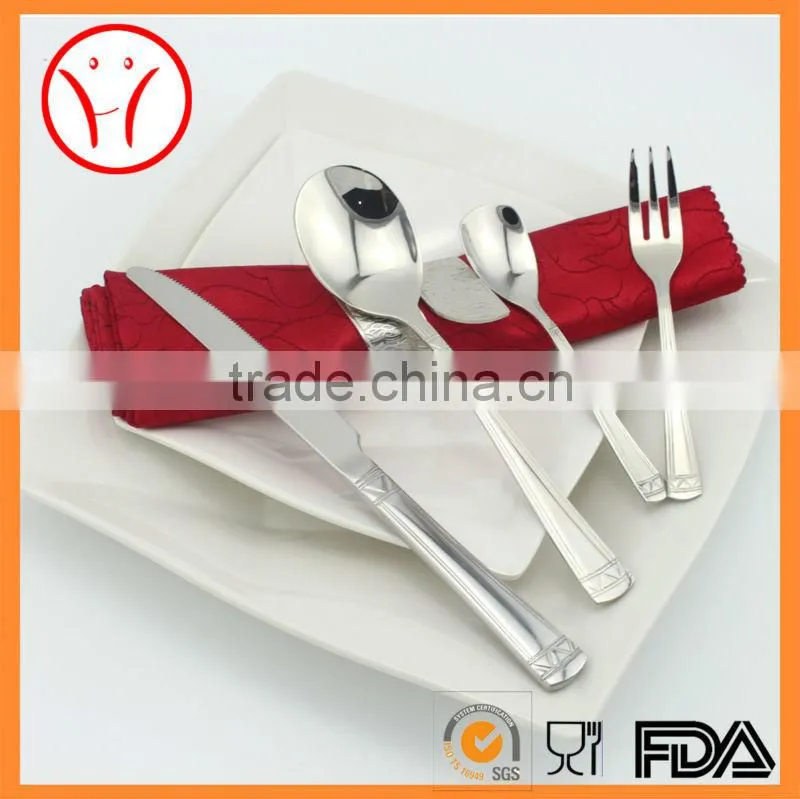 restaurant silverware, stainless steel spoon and fork