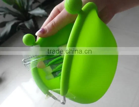 silicone heart design coin bag fashion silicone purse