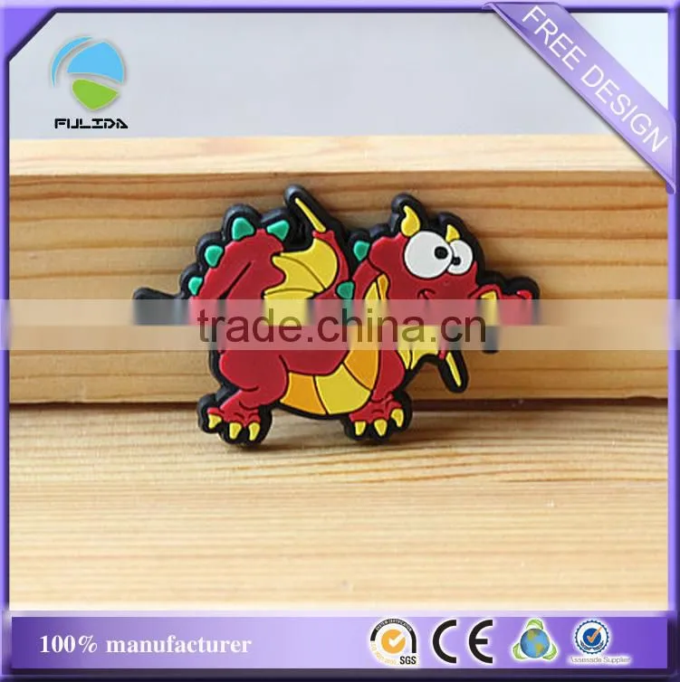 cute dinosaur shaped soft plastic souvenir fridge magnet