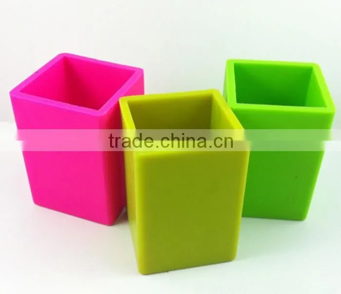 OEM Silicone Pencil Container, Custom Decorative Silicone Pen Holder