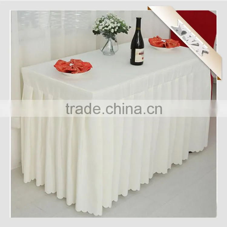 Factory Wholesale 100% Polyester White Table Cloth Made in China