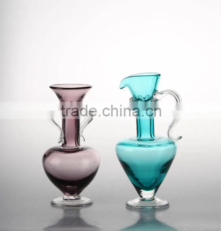 Colored Handmade Glass Centerpieces