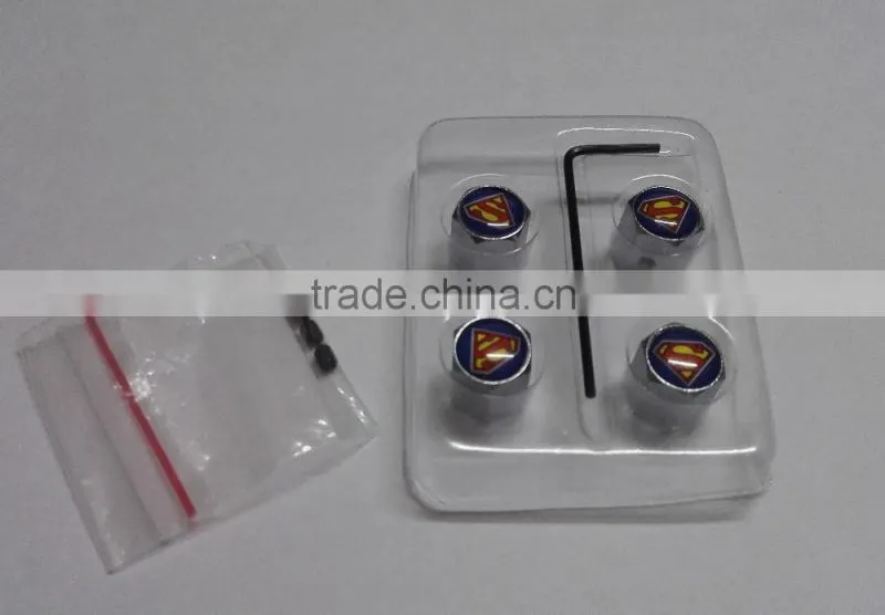 Anti-theft Car Logo Tire Valve Stem Cover Tyre Dust Caps With Lock