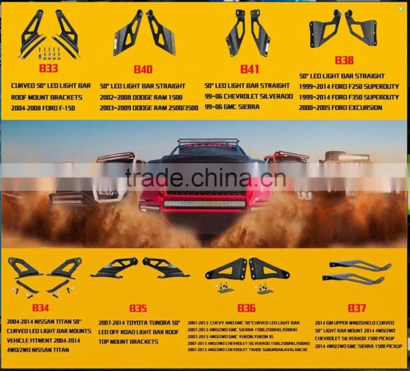 LED LIGHT BAR MOUNTS OFFROAD BULL BAR 4X4 MOUNTING BRACKETS HOLDERS CLAMP