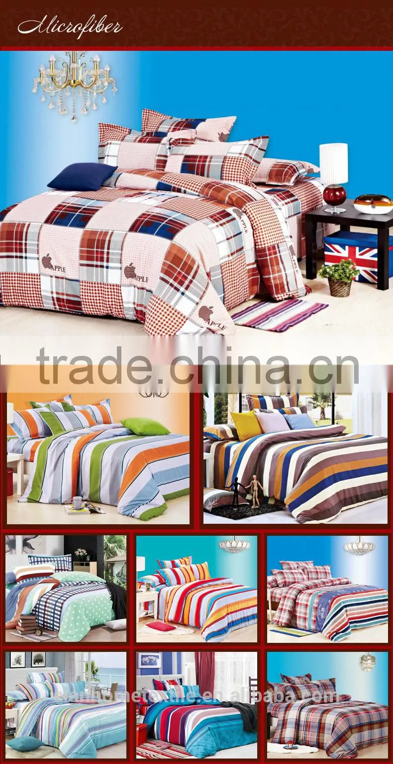 100% microfiber disperse printed beautiful bedding set with zipper
