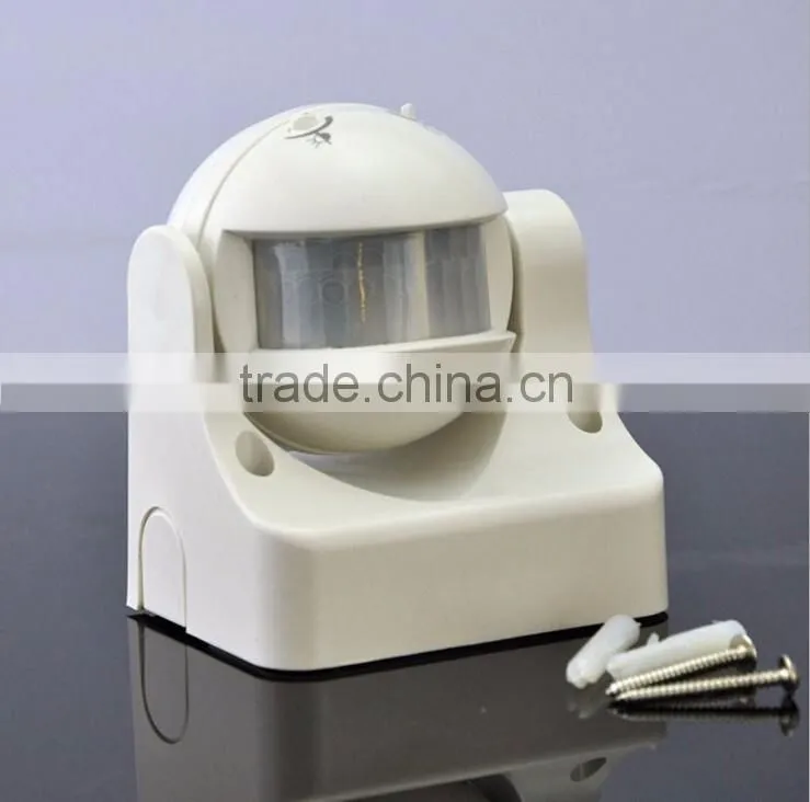 IP44 CE 180 degree infrared PIR motion sensor switch