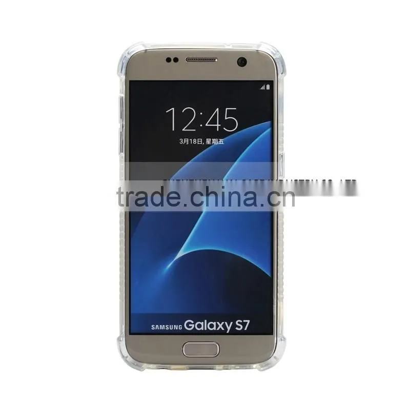 OEM design shockproof &skidproof transparent tpu phone case for samsung s7