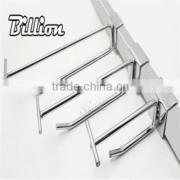 Metal Material supermarket display hook with tag double wire hook