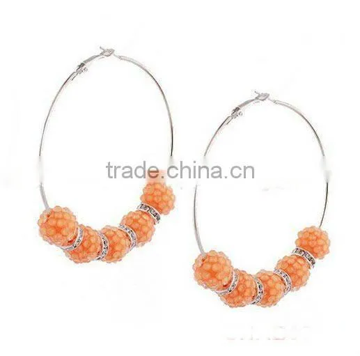 basketball wives hoop earring/shamballa crystal earring