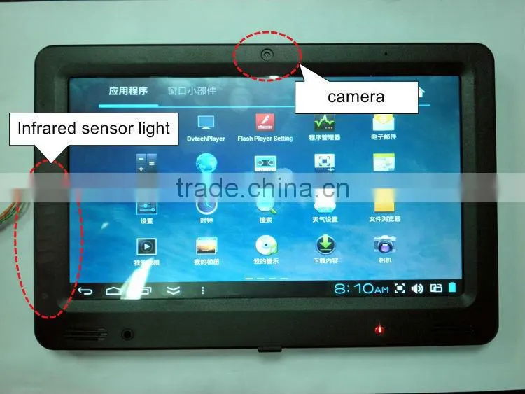 9 Inch Interactive Taxi Touch Screen For Advertising