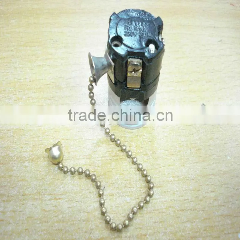 wall Lamp E27 lamp socket with pull chain switch