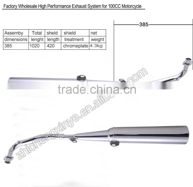 Factory Wholesale High Performance Exhaust System for 100CC Motorcycle