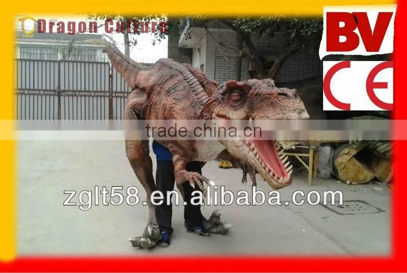 hide legs walking with dinosaur costume