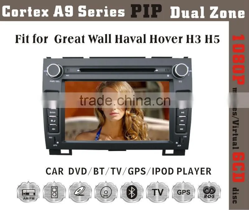 8inch HD 1080P BT TV GPS IPOD Fit for great wall haval hover H3/H5 car dvd player with gps