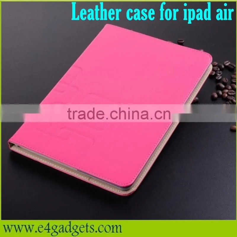 Wholesales High Quality luxury PU Leather flip Case for ipad air smart case