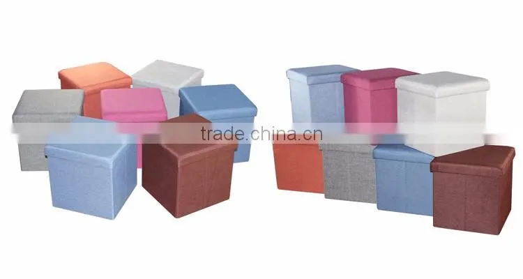 Contemporary Black Folding Storage Bench