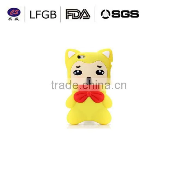 2015 FDA.LFGB Hello kity shape Fashion 3d silicone tpu phone case silicone mobile phone case/custom silicone phone case