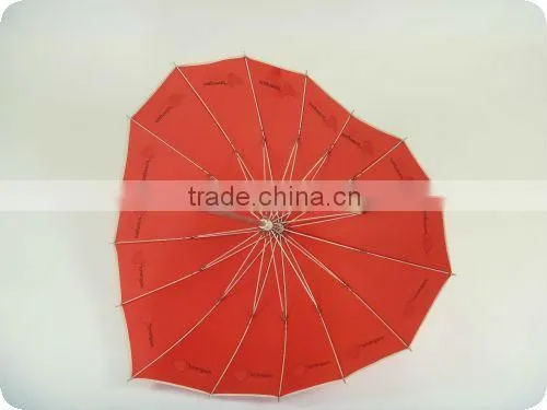 Novelty Red Heart Shape Umbrella
