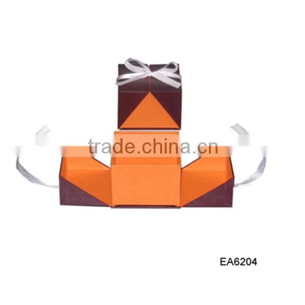 Paper cardboard boxes for watch, with ribbon watch box paper