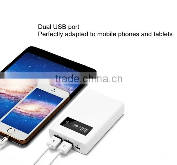 Portable Power bank supply 8000mAh LCD digital display power dual USB port