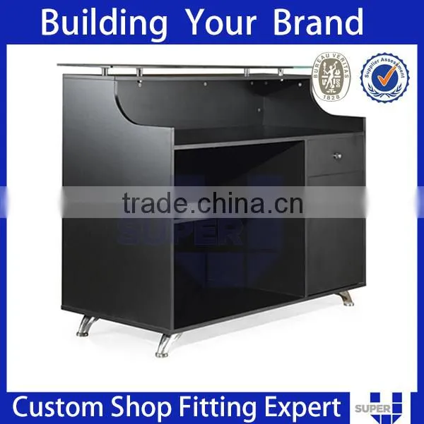 Black color wood counter display stands for sale